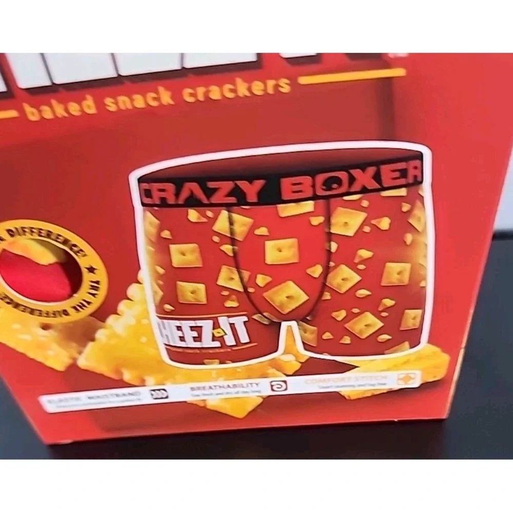 CHEEZ-IT  Novelty Underwear Sz Large From‎ Crazy Boxer Funny Colorful NEW IN BOX